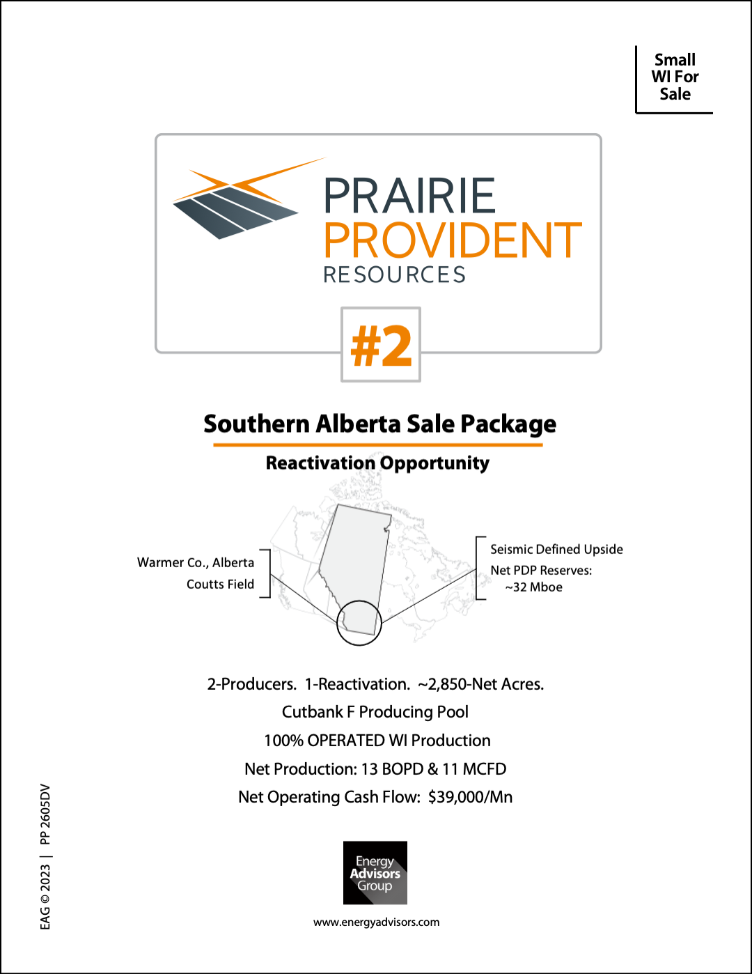 SOUTHERN ALBERTA SALE PACKAGE - Energy Advisors Group SOUTHERN ALBERTA SALE PACKAGE